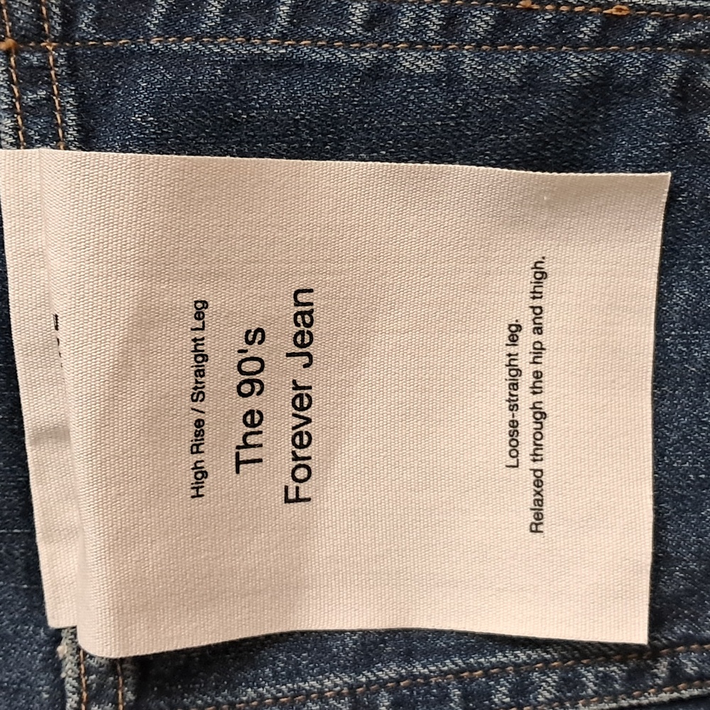 Everlane The '90s Forever Jean. Dark Indigo. Size 26R. - Picture 8 of 15